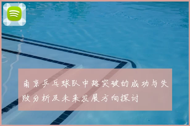 南京乒乓球队中路突破的成功与失败分析及未来发展方向探讨