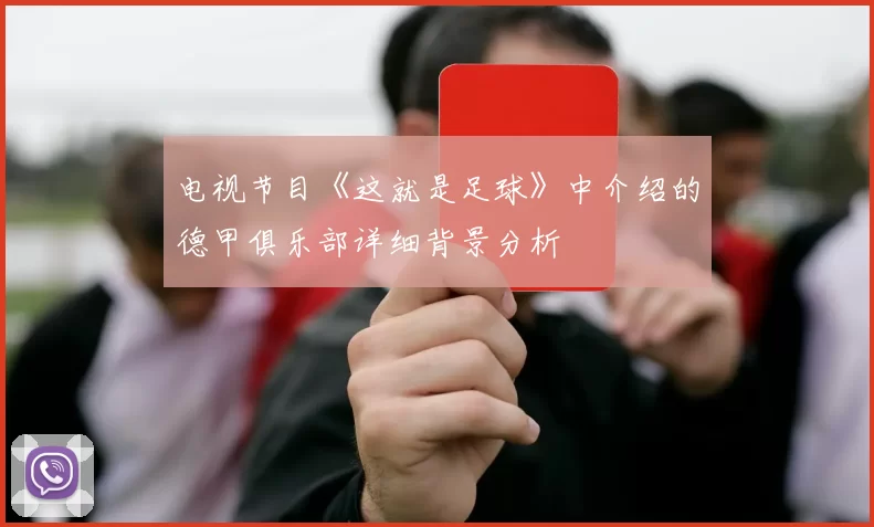 电视节目《这就是足球》中介绍的德甲俱乐部详细背景分析